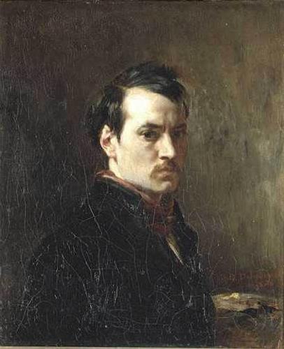 Alfred Dehodencq Portrait de l artiste oil painting image